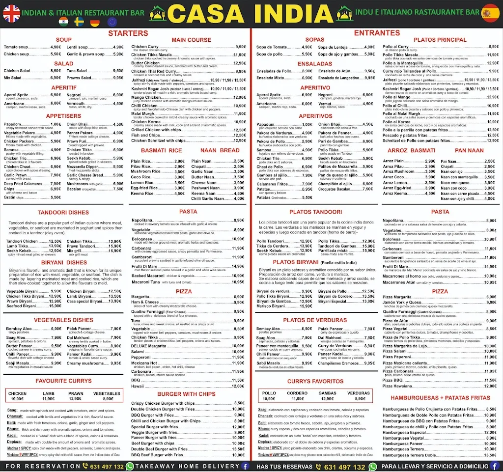 Menu_Casa India Restaurant_Bezares_image_1