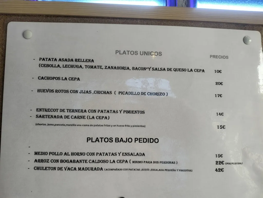 Menu_Bar restaurante & hotel en cenicero - La Cepa_Cenicero_image_2