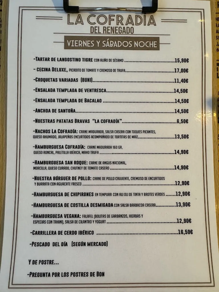 Menu_La Cofradía del Renegado_Fonzaleche_image_2