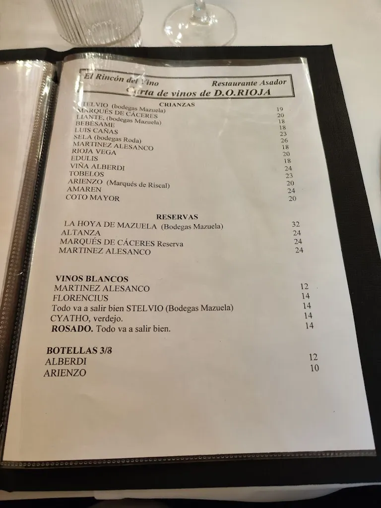 Menu_Restaurante El Rincón del Vino_Ezcaray_immagine_2