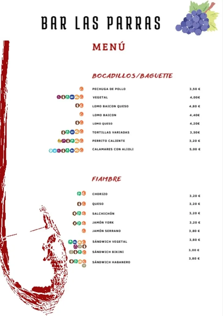 Menu_Bar las Parras_Fuenmayor_image_2