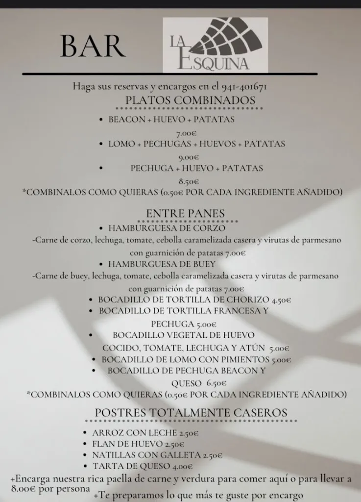 Menu_Bar La Esquina, el rincón de Merche_Arnedo_image_3