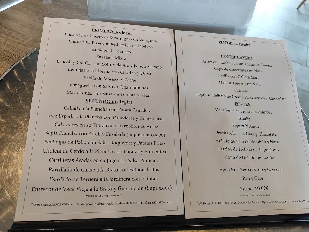 Menu_Restaurante Área de Servicio Hormilla Valcarce_Hormilla_immagine_3