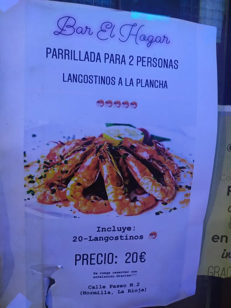 Menu_Bar El Hogar_Hormilla_immagine_1