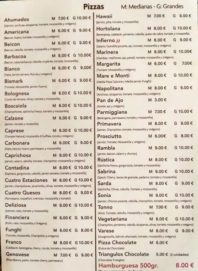 Menu_Pizzería Italiana La Rambla_Crevillent_image_1