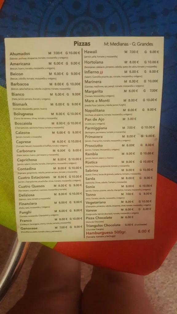 Menu_Pizzería Italiana La Rambla_Crevillent_image_2