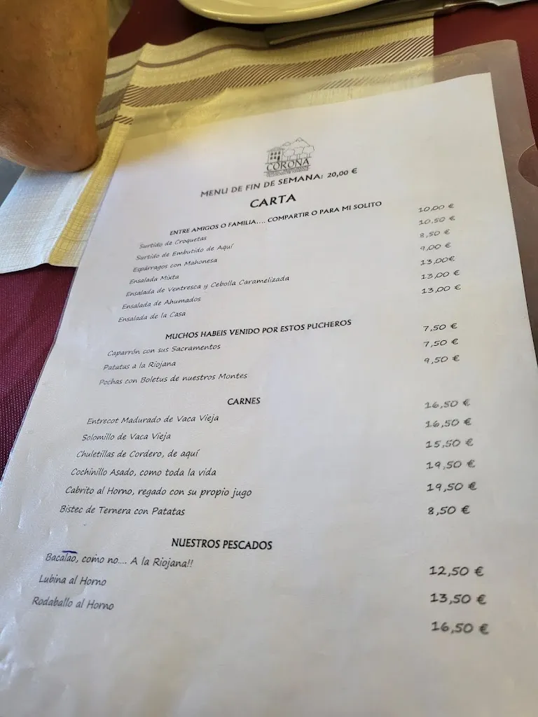 Menu_Restaurante Corona_Jalón de Cameros_image_1