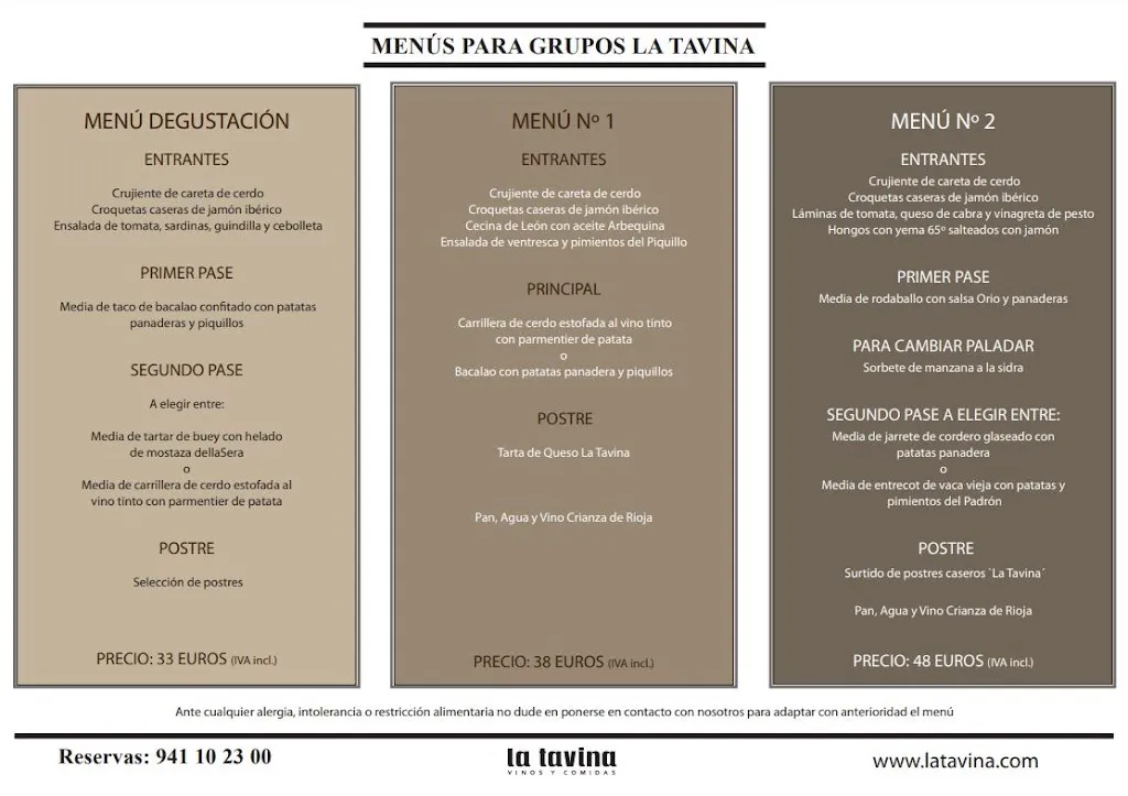 Menu_La Tavina - restaurante, vinoteca y bar en Calle Laurel de Logroño_Logroño_image_1