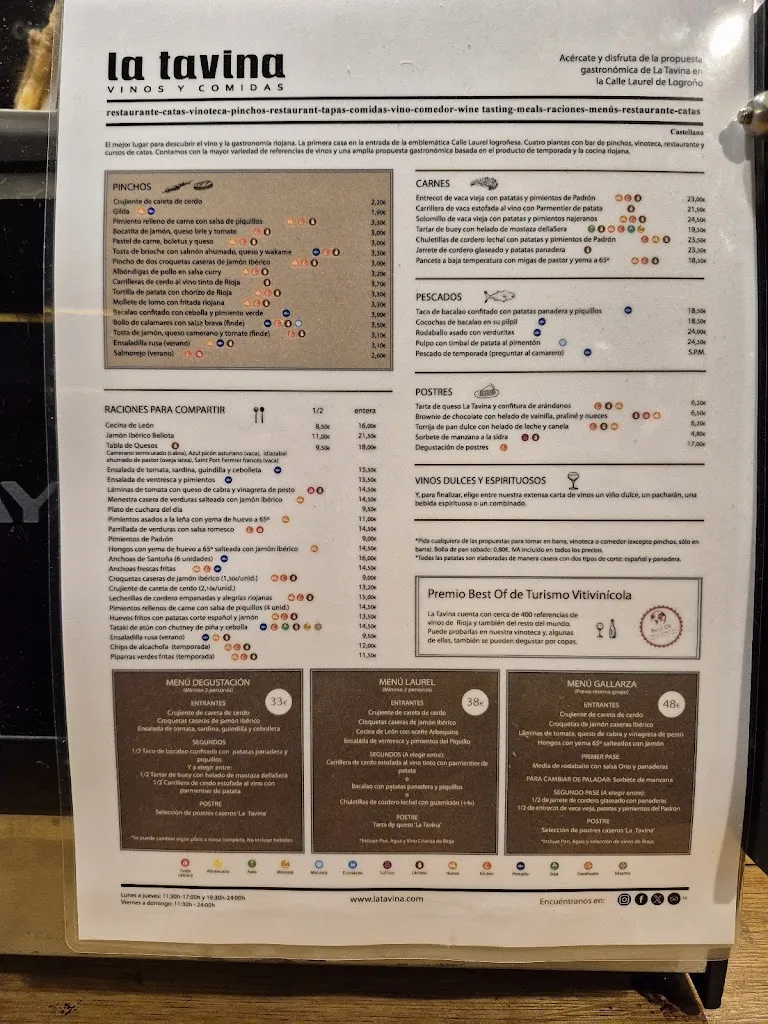 Menu_La Tavina - restaurante, vinoteca y bar en Calle Laurel de Logroño_Logroño_image_3