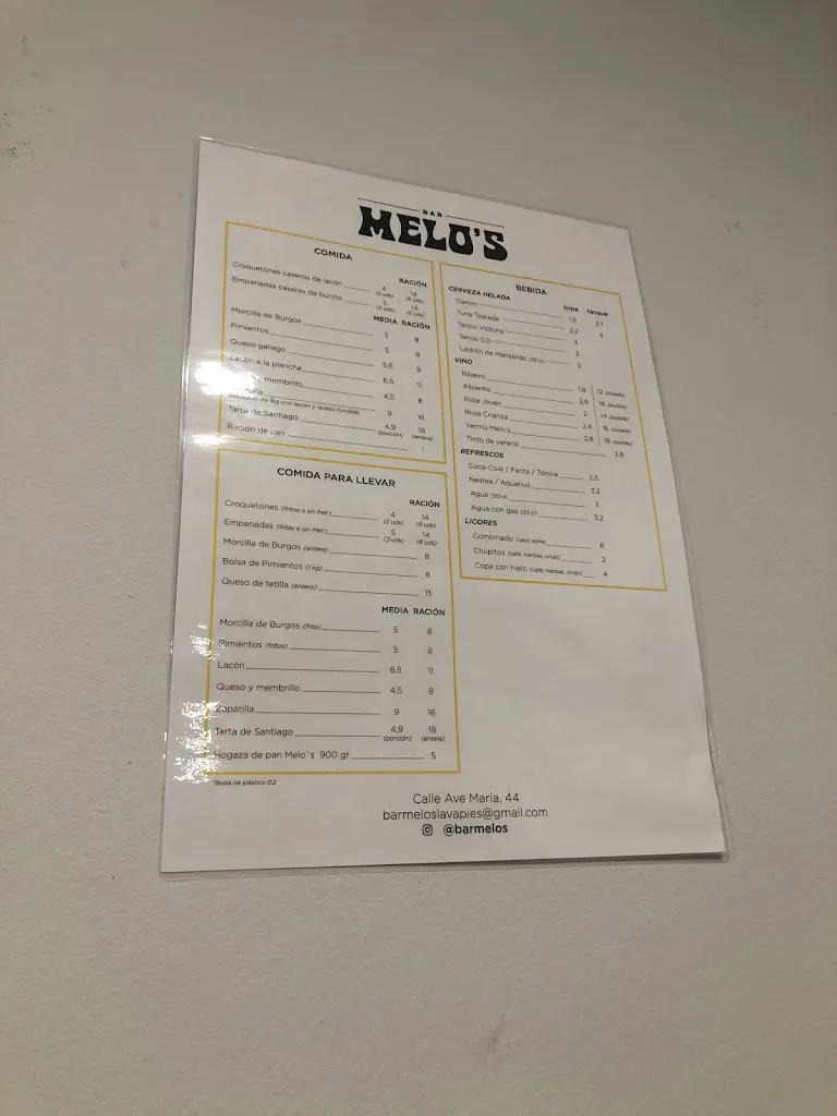 Menu_Bar Melo's Lavapiés_Manjarrés_image_1