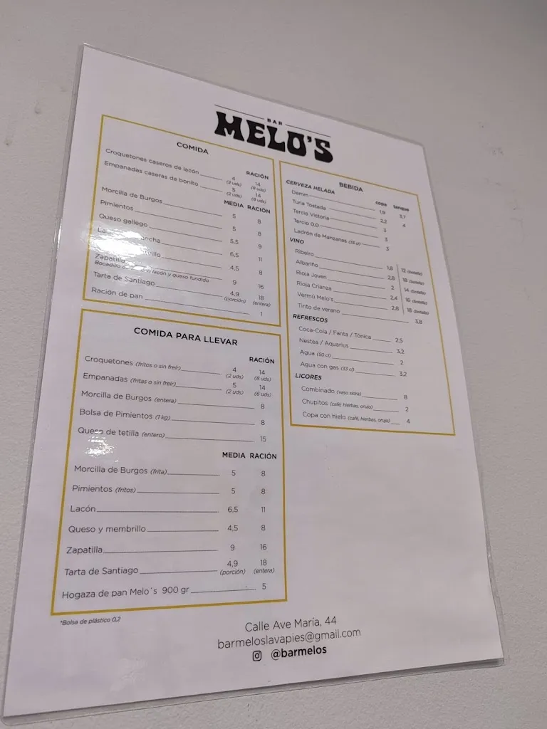 Menu_Bar Melo's Lavapiés_Manjarrés_image_2