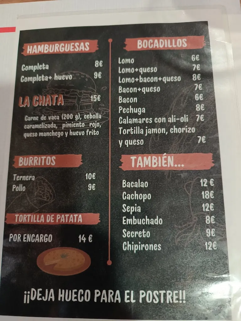 Menu_Bar Restaurante La Chata_Nieva de Cameros_image_1