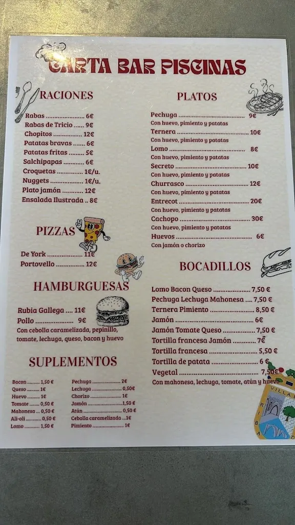 Menu_bar restaurante las piscinas_Ribafrecha_image_2