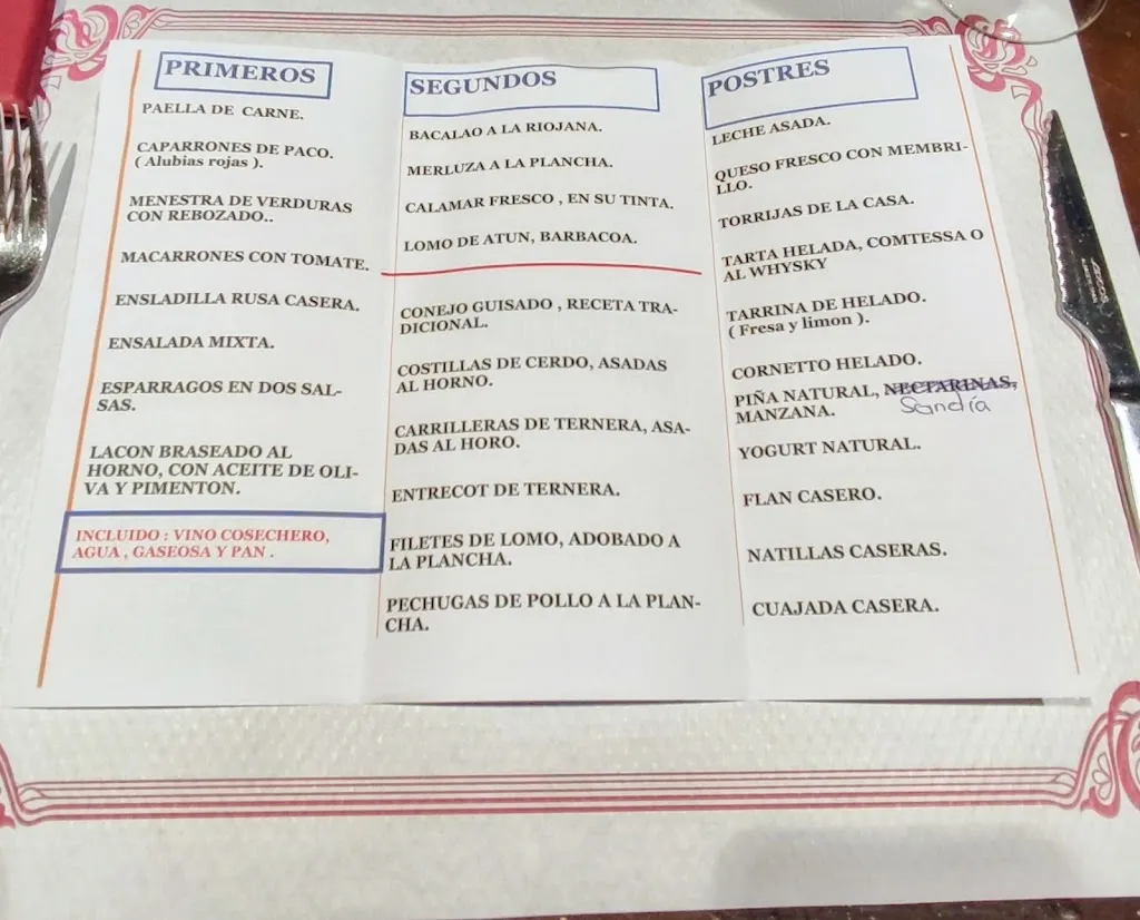 Menu_RESTAURANTE CASA PACO DE RODEZNO_Rodezno_image_1