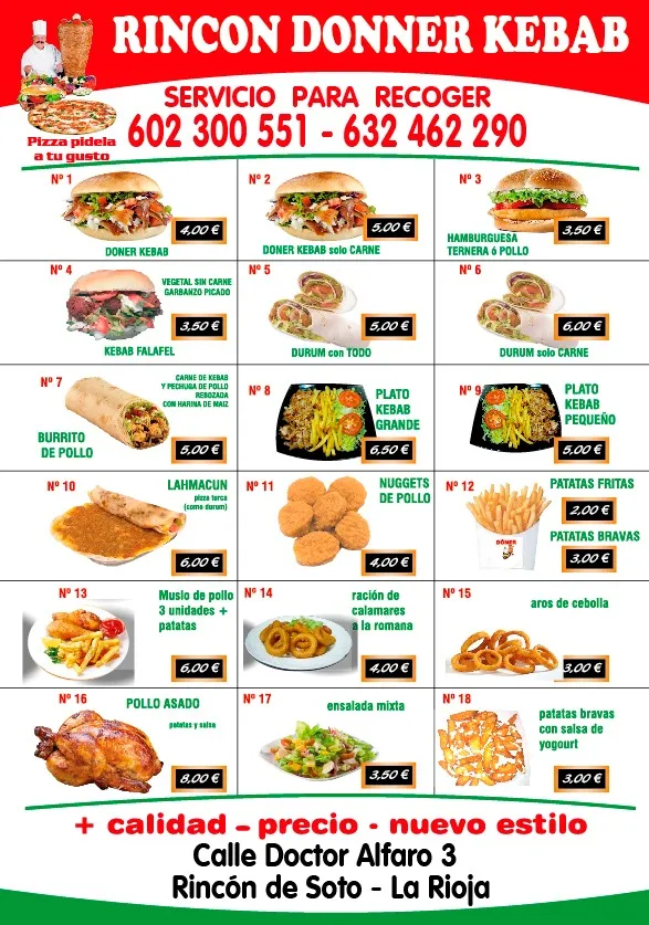 Menu_Kebab Rincón_Rincón de Soto_immagine_1
