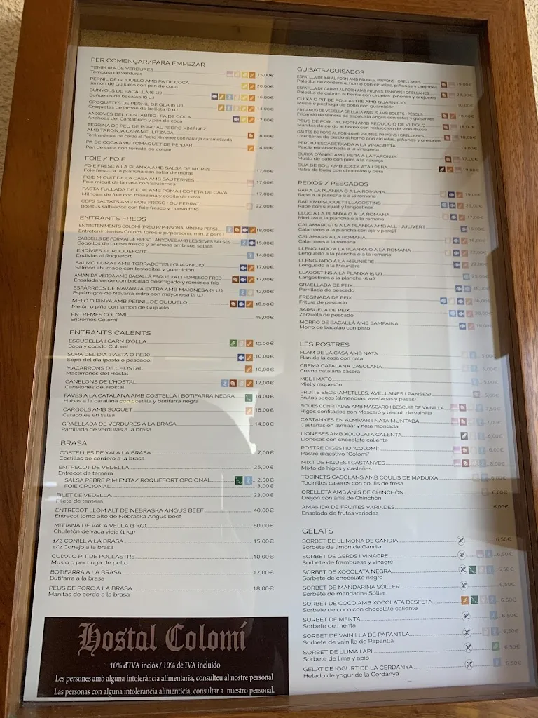 Menu_Restaurant Hostal Colomí_Santa Coloma_image_4