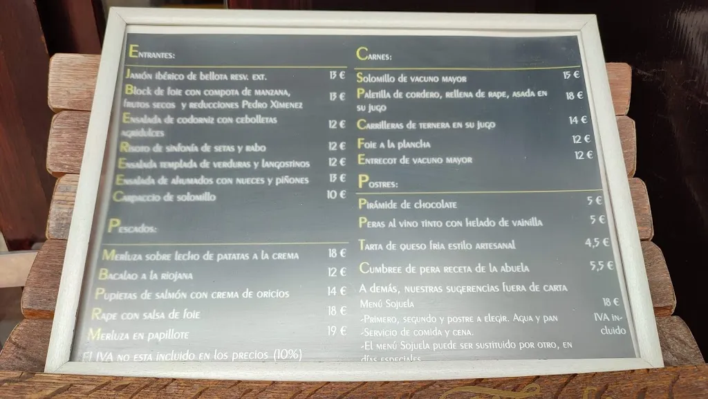 Menu_Restaurante Cafetería Sojuela_Sojuela_immagine_1