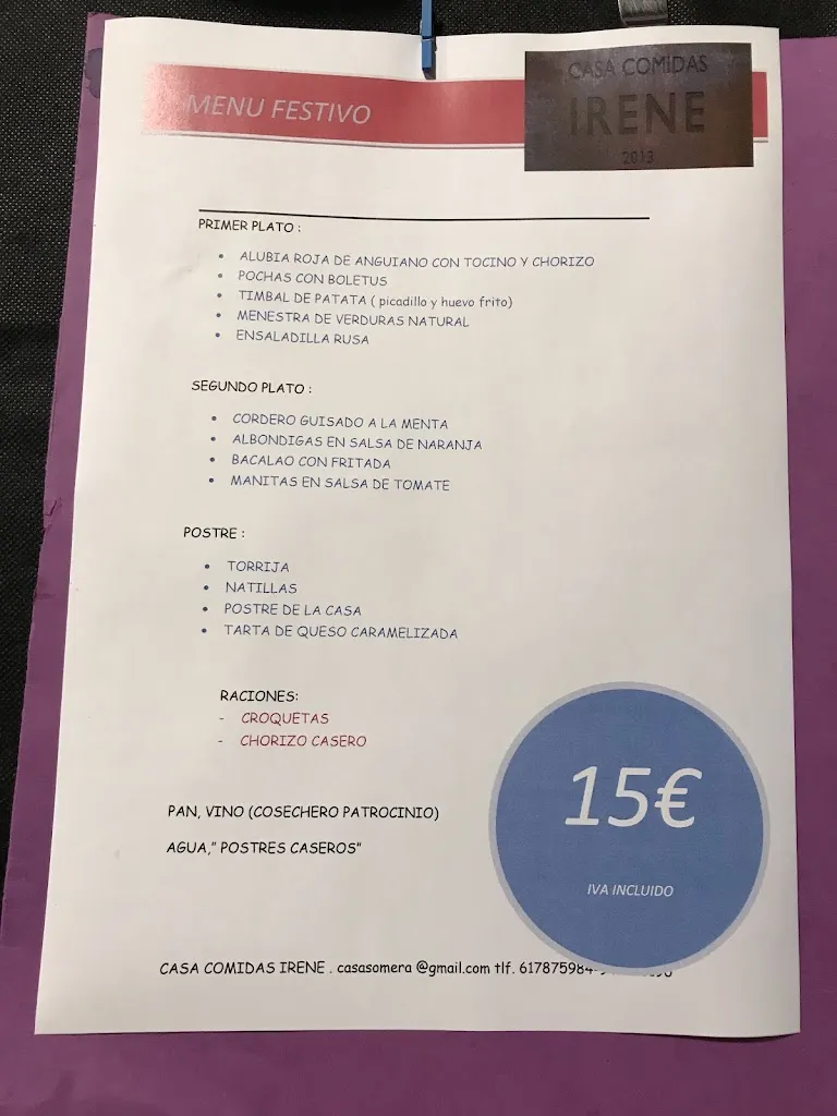 Menu_Restaurante Casa Comidas Irene_Villavelayo_image_2
