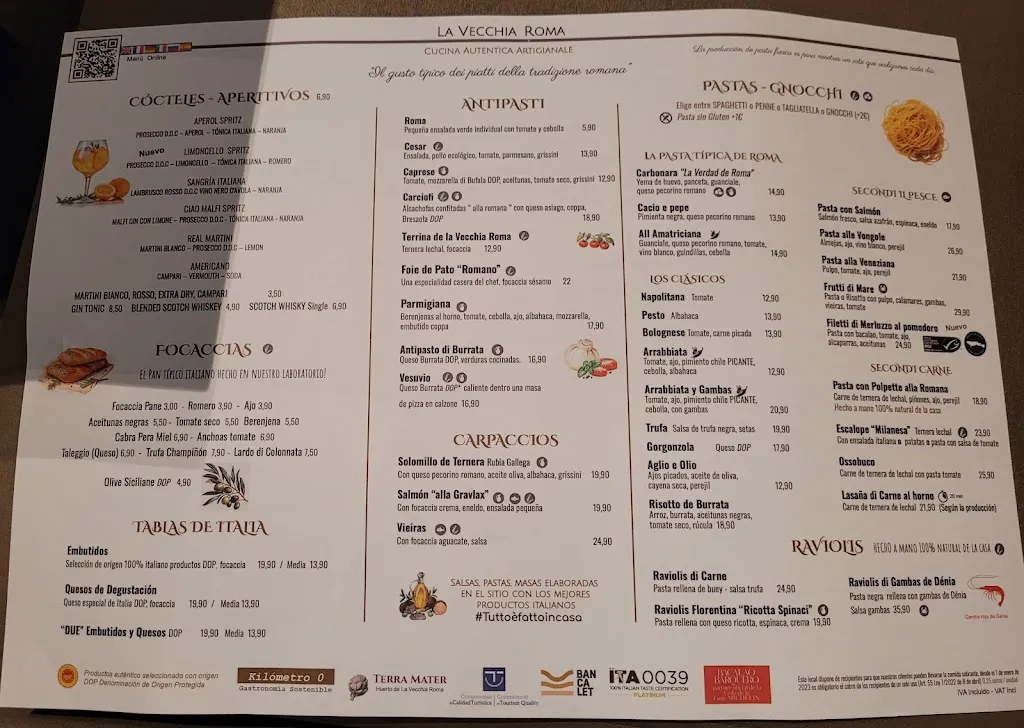 Menu_La Vecchia Roma_Denia_image_2
