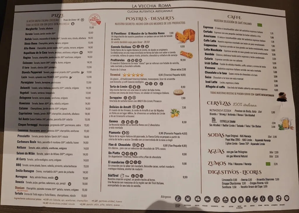 Menu_La Vecchia Roma_Denia_image_3