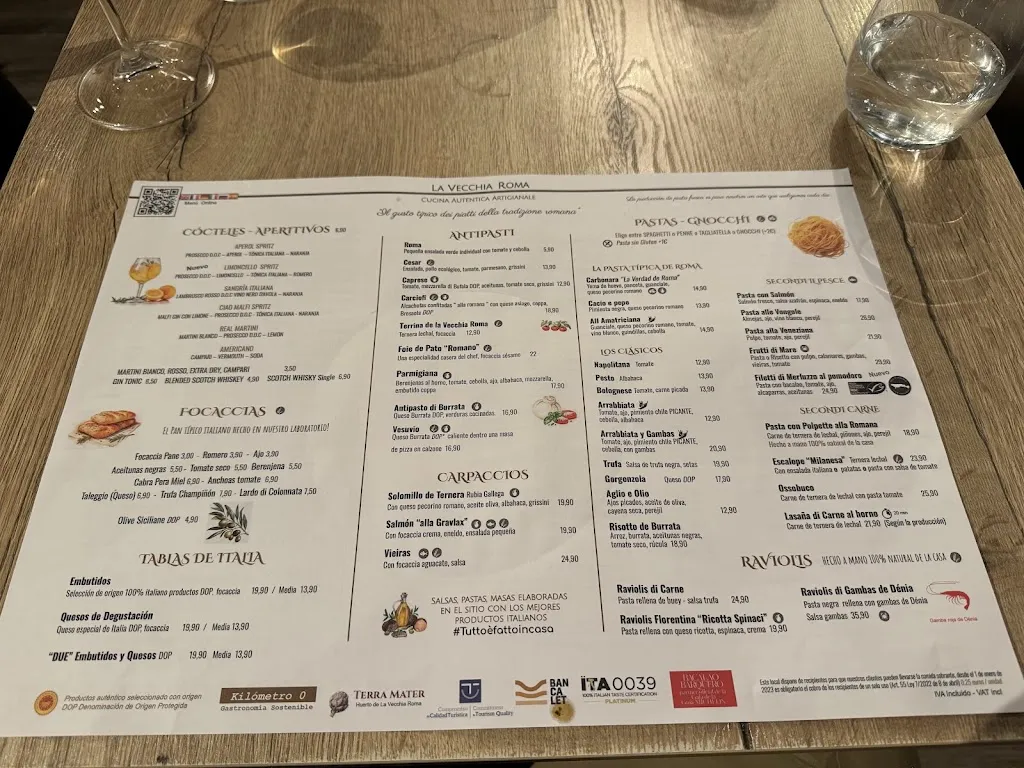 Menu_La Vecchia Roma_Denia_image_4