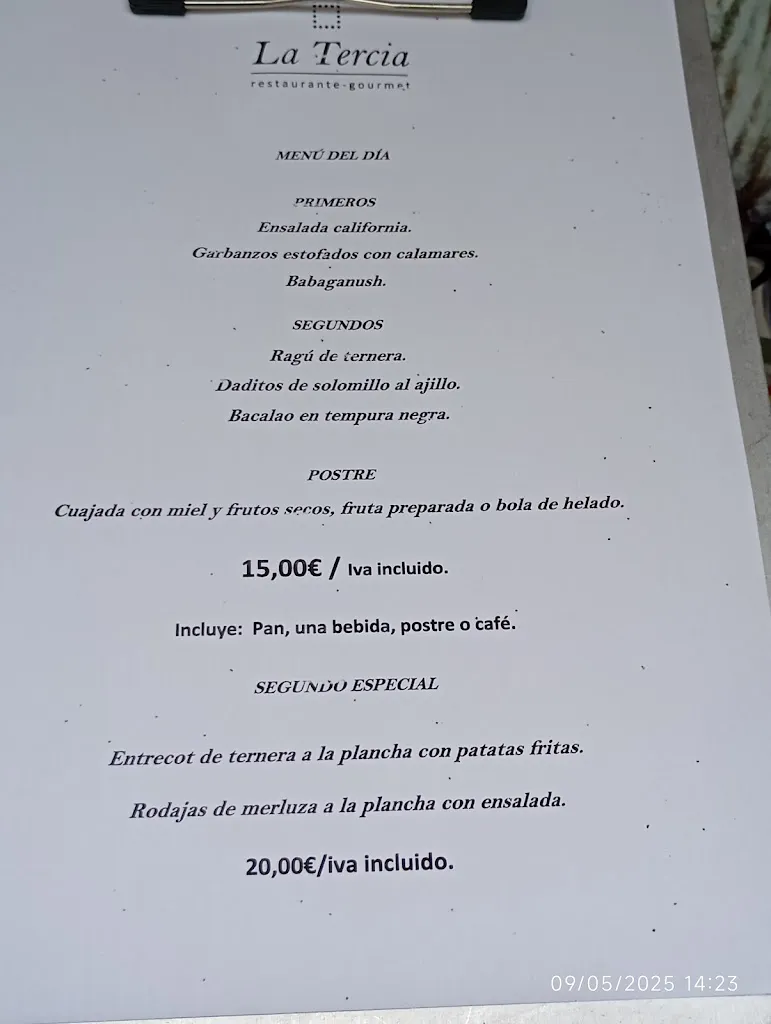 Menu_Restaurante La Tercia_Villarejo_immagine_2