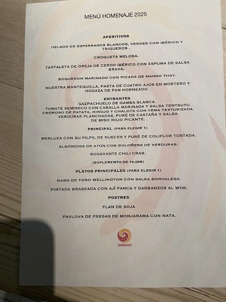 Menu_Restaurante Omeraki. By Alberto Chicote._Villarejo_immagine_1