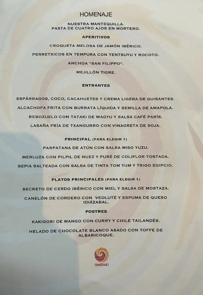 Menu_Restaurante Omeraki. By Alberto Chicote._Villarejo_immagine_2