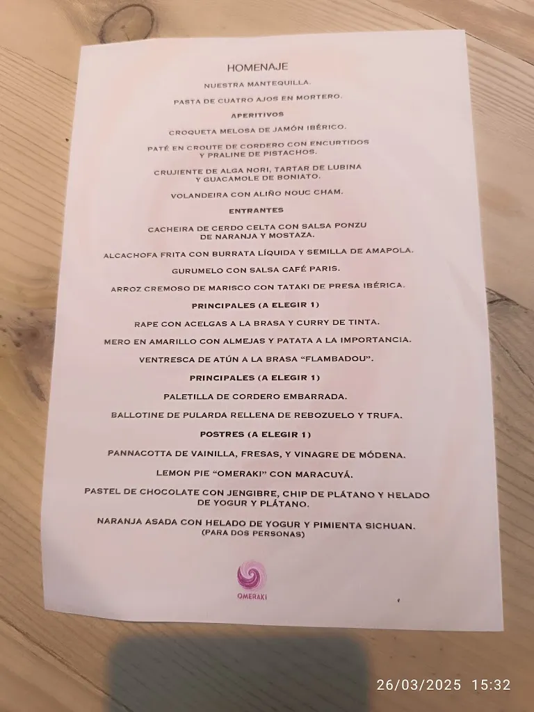Menu_Restaurante Omeraki. By Alberto Chicote._Villarejo_immagine_4