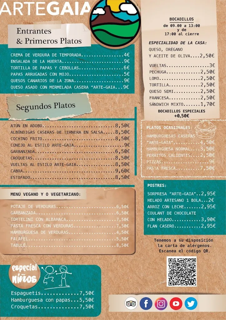 Menu_Arte-Gaia Restaurante BioTasca_Artenara_image_1