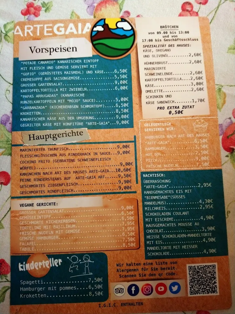 Menu_Arte-Gaia Restaurante BioTasca_Artenara_image_2