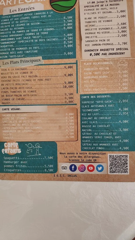 Menu_Arte-Gaia Restaurante BioTasca_Artenara_image_3