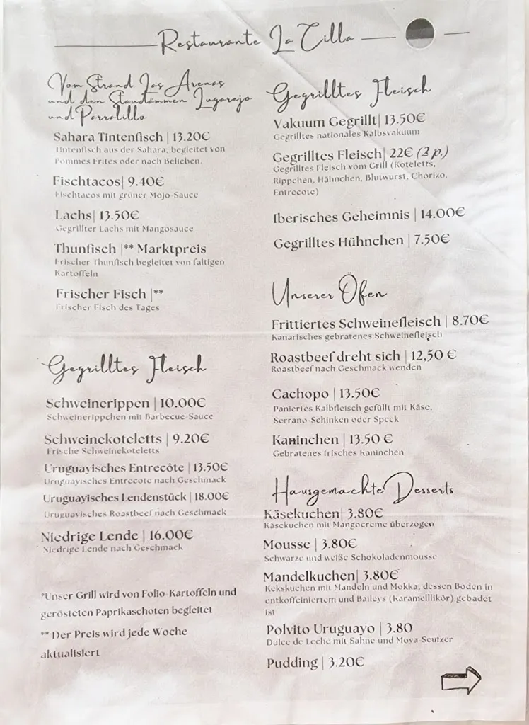 Menu_Restaurante La Cilla_Artenara_image_1