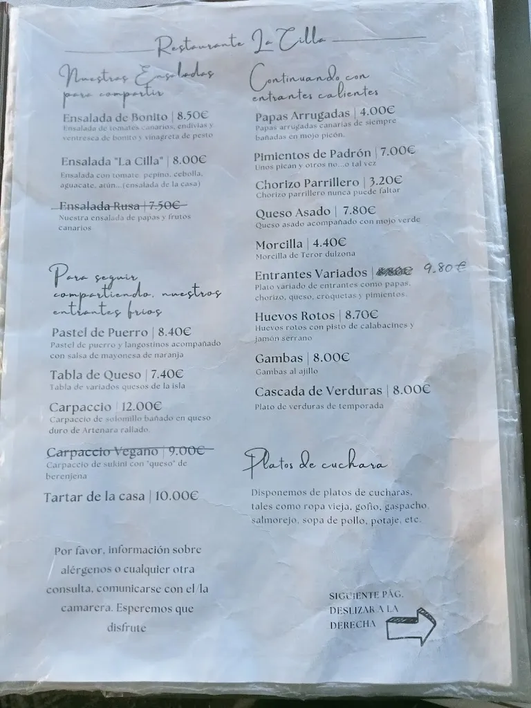 Menu_Restaurante La Cilla_Artenara_image_3