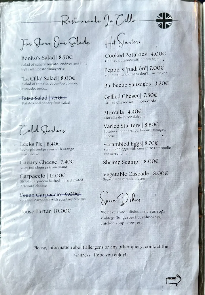 Menu_Restaurante La Cilla_Artenara_image_4