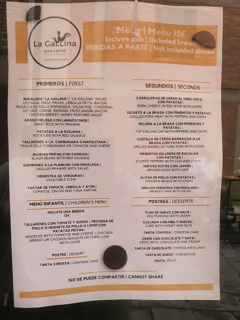 Menu_Restaurante La Gallina que cantó_Santo Domingo de la Calzada_image_2
