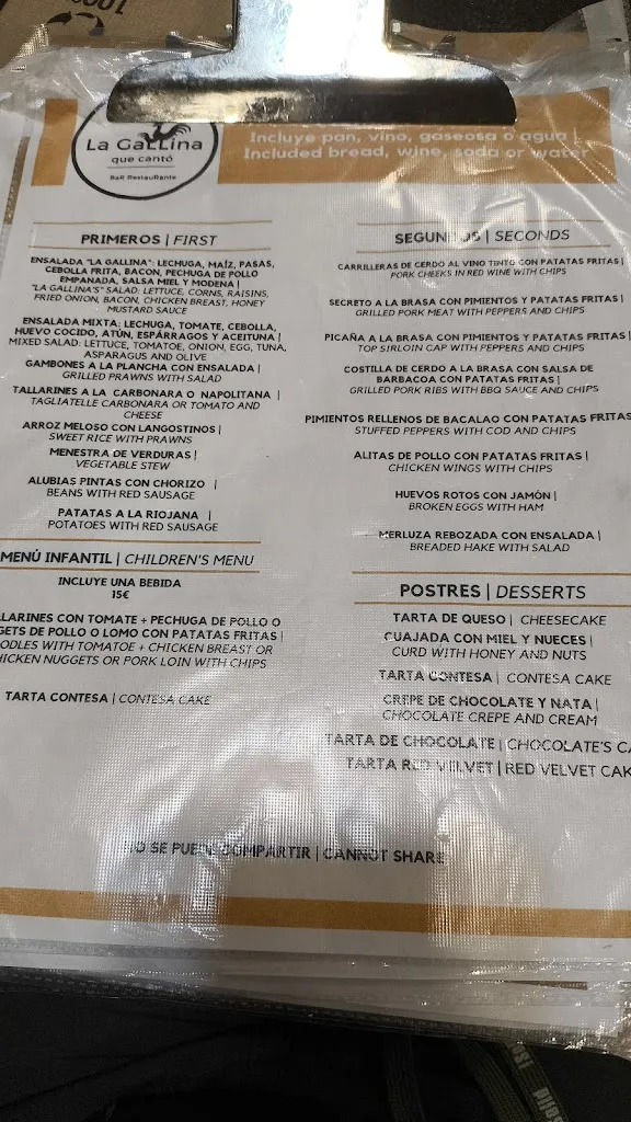 Menu_Restaurante La Gallina que cantó_Santo Domingo de la Calzada_image_4