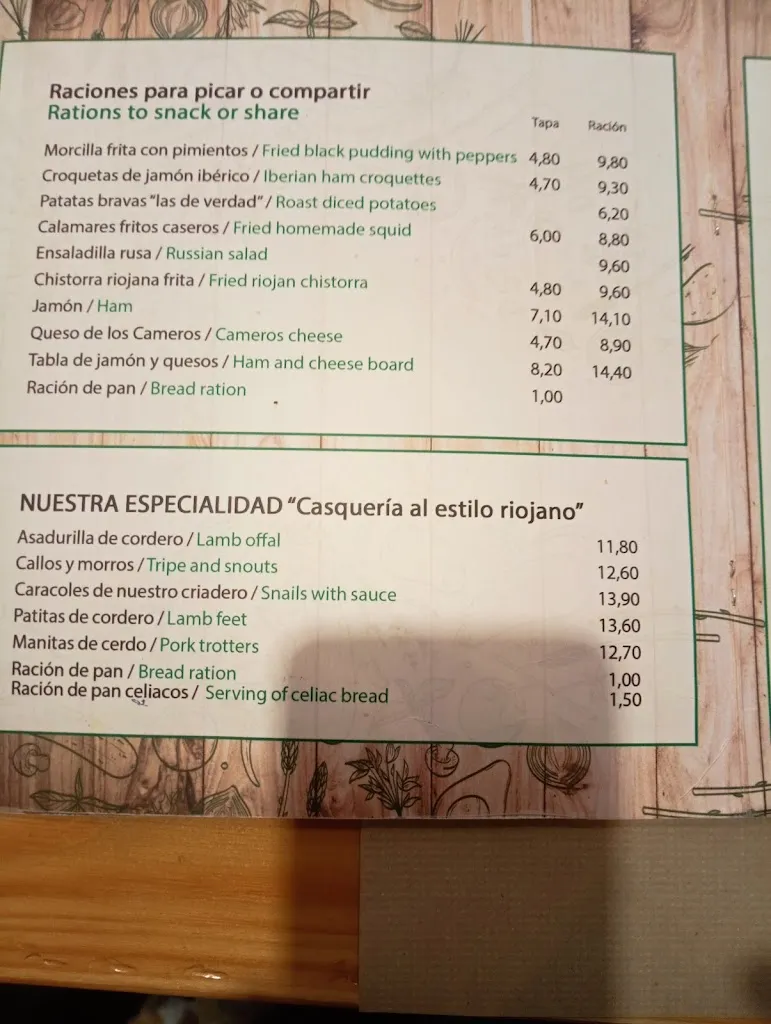 Menu_Bocatería la Alameda_Santo Domingo de la Calzada_immagine_2