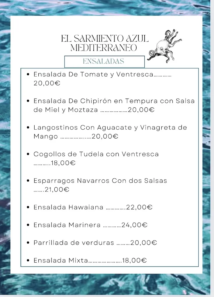 Menu_El Sarmiento Azul Mediterráneo_Santo Domingo de la Calzada_image_1