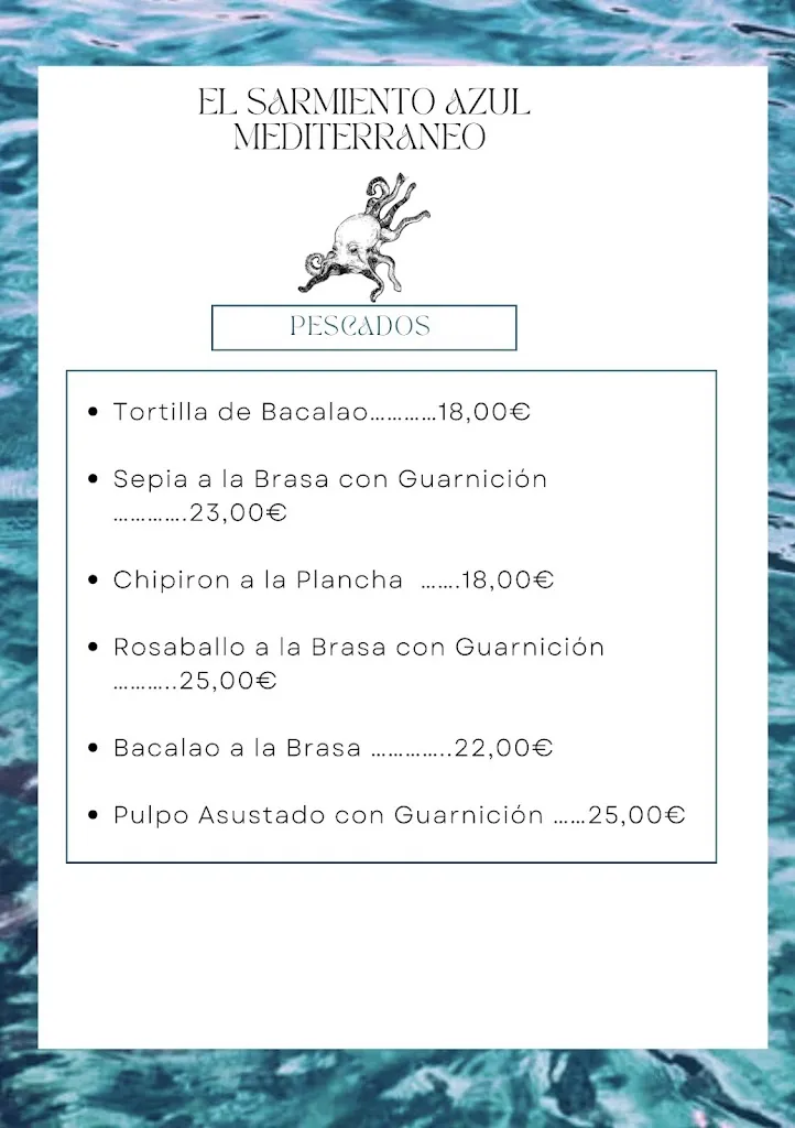 Menu_El Sarmiento Azul Mediterráneo_Santo Domingo de la Calzada_image_4