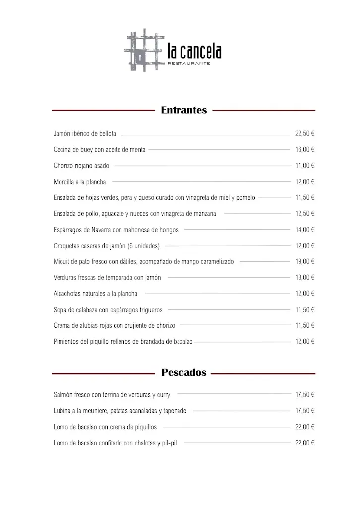 Menu_Restaurante La Cancela_Santo Domingo de la Calzada_immagine_1