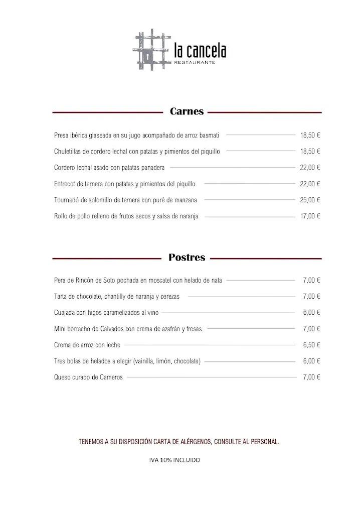 Menu_Restaurante La Cancela_Santo Domingo de la Calzada_immagine_2