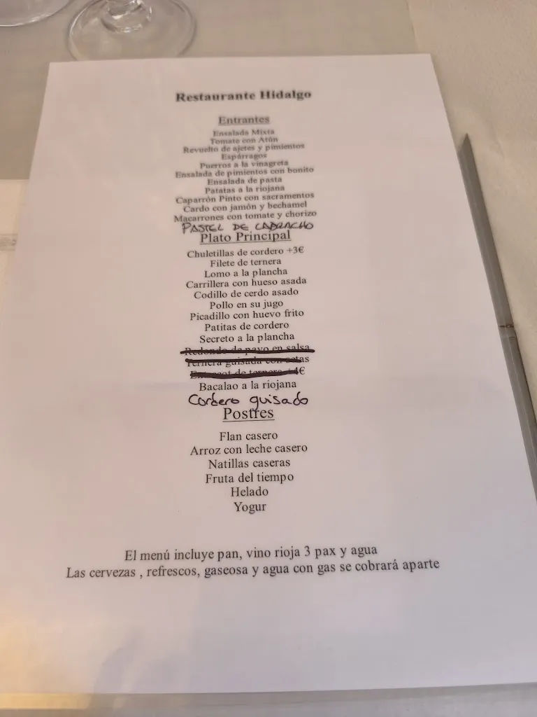 Menu_Restaurante Hidalgo_Santo Domingo de la Calzada_image_3