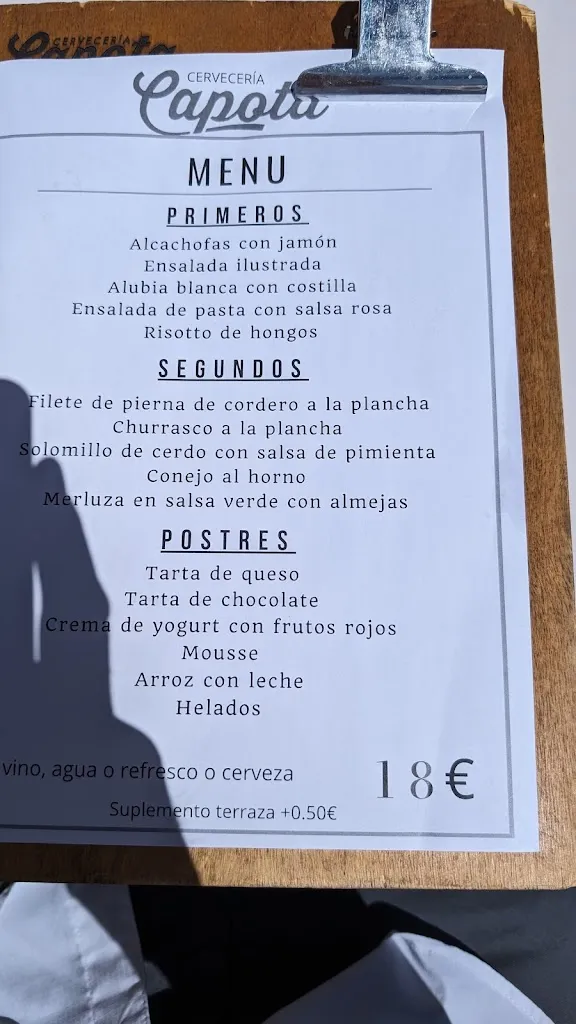 Menu_Cervecería Capota_Santo Domingo de la Calzada_image_1