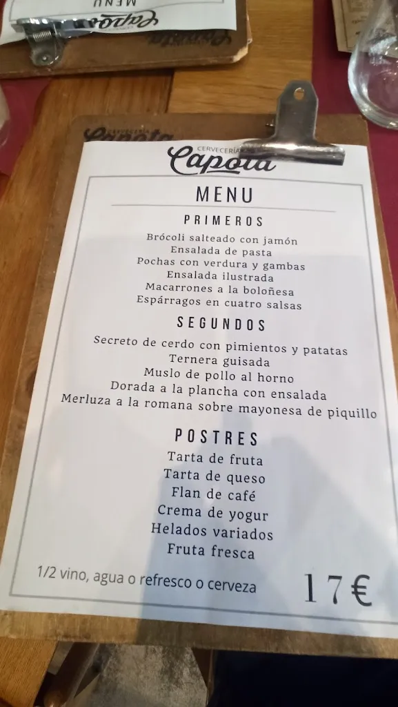 Menu_Cervecería Capota_Santo Domingo de la Calzada_image_2