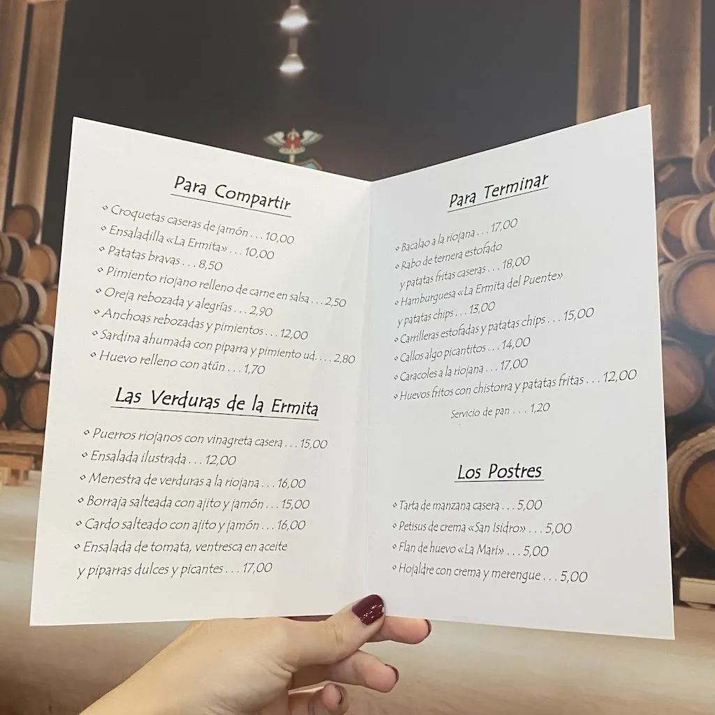 Menu_La Ermita del Puente_Santo Domingo de la Calzada_immagine_1