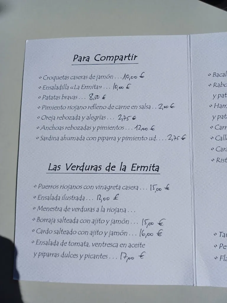 Menu_La Ermita del Puente_Santo Domingo de la Calzada_immagine_2