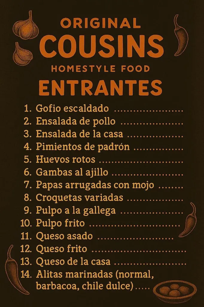Menu_ORIGINAL COUSINS RESTAURANTE_Aldea de San Nicolás La_image_1