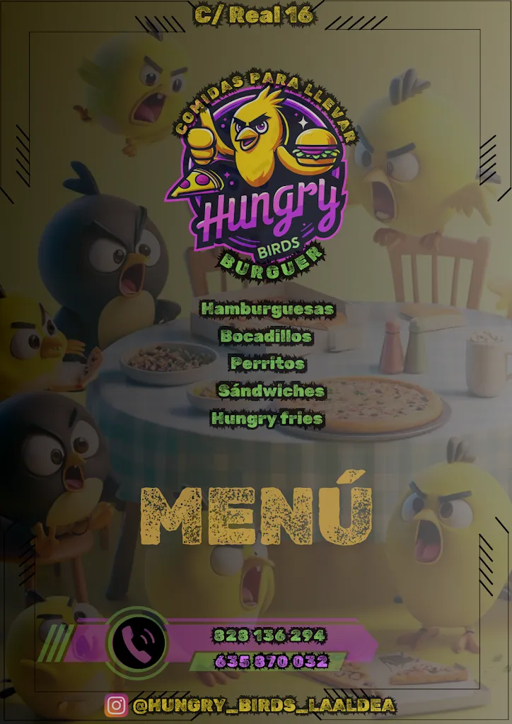 Menu_Hungry Birds - Bar La Aldea de San Nicolás - Comida rápida Burger and Pizza_Aldea de San Nicolás La_image_3