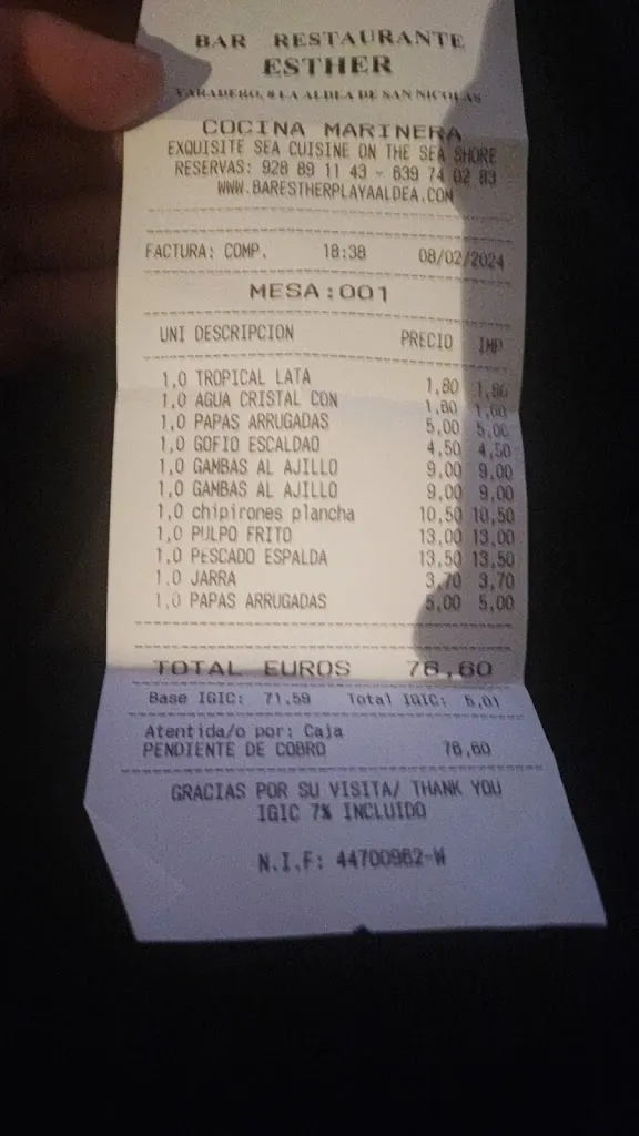 G M_Bar Restaurante Esther_Aldea de San Nicolás La_review